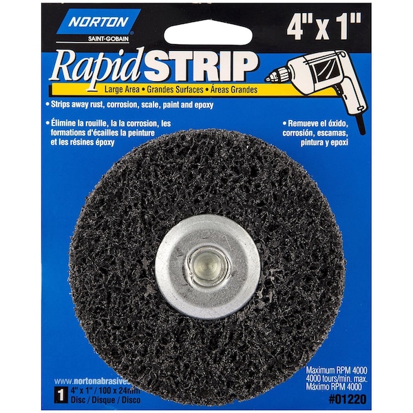 Norton Abrasives Norton Rapid Strip 4 in. D X 1 in. Silicon Carbide Disc Spindle-Mounted Wheel 1 each 07660705466 - main